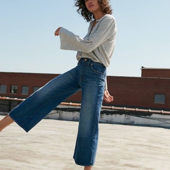 Madewell Denim - Madewell High Rise Wide Leg Crop Jeans
